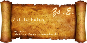 Zsilla Edina névjegykártya